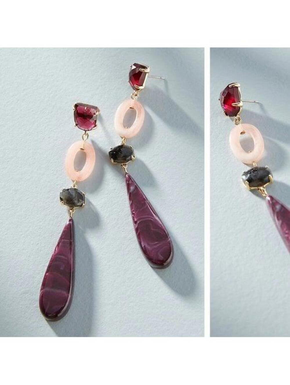 Anthropologie Rebekah Resin Drop Earrings
